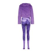 Zootopia Shenqi Yang Cosplay Costume Adult Stage Performance Purple Fur Collar Women Singer Halloween Show Suit - Image 4