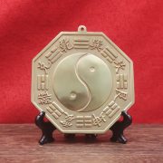 黄铜太极金色八卦镜凹凸黄铜八卦挂件风水摆件工艺用品厂家批发 - Image 2