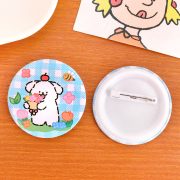 Custom Metal Medal Badge Cute Cartoon Dog Pin Student Gift Lovely Book Bag Accessory Small Present Barrette - Image 3
