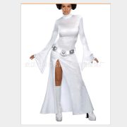 Star Wars Cosplay Princess Leia White Gown Adult Stage Performance Costume Halloween Suitable For Adults And Children - Image 2