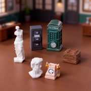 Creative Miniature Detective Agency DIY Dollhouse Decorative Ornaments Customizable Home Desktop Small Figurines - Image 3