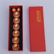 Custom Metal Medal Badge Chairman Mao Zedong Portrait 6 Pieces Tiananmen Emblem 2 Pieces Small Red 'Serve the People' Commemorative Badge - Image 5
