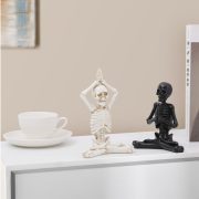 Customizable Decorative Skull Yoga Figure Ornaments Resin Craft Small Display Piece for Halloween Decoration - Image 4