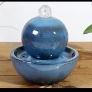 Ceramic Flowing Water Fountain Ornament for Wealth Circulation Office Living Room Decor Lucky Money Rotation Ball Feng Shui - Image 4