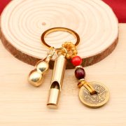 Bronze Tone Keychain Whistle Custom Metal Medal Badge Outdoor Training Coaches Metal Craftwork Lanyard Whistle - Image 4