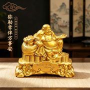 大肚弥勒佛菩萨摆件招财风水笑佛像供奉家居用品客厅玄关开业礼品 - Image 3