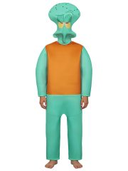 SpongeBob SquarePants Squidward Tentacles Octopus Halloween Role-playing Costume Adult Stage Performance Suit - Image 5