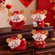 New Year Creative Q Version Little Wealth God Resin DIY Craft Decorative Ornaments Customizable Home Car Desktop Decoration Accessories - Image 3