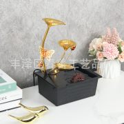 Creative Desktop Waterwheel Water Flowing Ornament Circular Stream Living Room Office Entrance Home Decor Crafts - Image 4