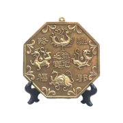 黄铜太极金色八卦镜凹凸黄铜八卦挂件风水摆件工艺用品厂家批发 - Image 5