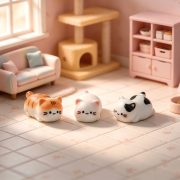 Cartoon Cute Customizable Decorative Ornament Small Cat Figurine Animal Toy Desktop Decoration Resin Craft Accessory - Image 4