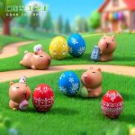 Creative Miniature DIY Easter Gifting Customizable Decorative Ornaments Capybara Water豚 Figurine Resin Craft Desktop Decoration