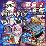 Demon Slayer Birthday Series Blind Box Bizarre 75mm Double Flash Silver Onion Badge Custom Metal Medal Collectible Gift - Image 2