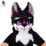 Custom Mascot Costume Furry Dog Mask Plush Animal Headwear for Dog Breed Enthusiasts Popular on Amazon Etsy