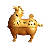 马年新款马上有钱香炉创意桌面客厅书房香薰炉金属黄铜工艺品摆件 - Image 5