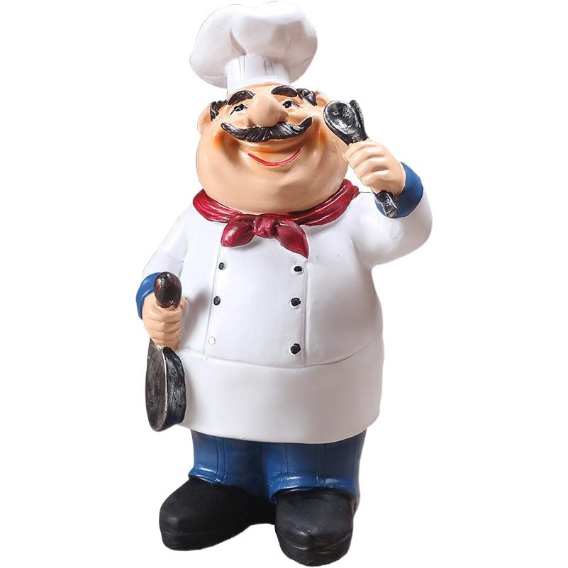 O1CN016VFFB31Bs2uqrmgiO_0-0-cib.jpg Customizable Retro Chef Decorative Ornament for Home Decor Hotel Cafe Restaurant Window Shelf Resin Craft - Image 1