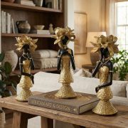European Style Simple Retro African Elegant Goddess Figure Customizable Decorative Resin Ornament for Home Living Room Entrance Decor Sample Room Bar Cabinet - Image 2