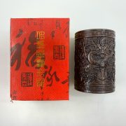 黑檀木笔筒复古雕刻中国风笔筒工艺品摆件商务办公实木笔筒批发 - Image 2