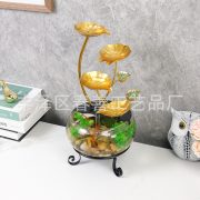 Desktop Creative Glass Aquarium Water Fountain Ornament Ideal for Opening Gifts Moving Gifts Wealth Attracting Decorations - Image 4