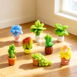 New Cartoon Miniature Potted Plant Accessories Customizable Decorative Ornament for Dollhouse Scenery Fridge Magnet Keychain DIY Resin Decoration
