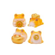 New Year Creative Wealth Attracting Mini Gold Toad Cute Figure Customizable Decorative Ornaments Desktop Miniatures DIY Accessories - Image 5