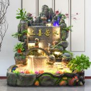 Lucky Prosperous Mountain Stream Ornament Waterfall Landscape for Balcony Courtyard Living Room Fish Pond Windmill View - Image 3