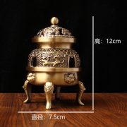 薰炉仿古帝王三层香炉大号家用檀香炉四大神兽香炉金属工艺品摆件 - Image 4