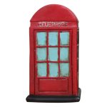 Retro Creative Gift Cartoon Home Desktop Decoration Resin Craftwork Telephone Booth Customizable Ornament Clear Shelf