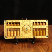 Green Gem Abacus Lucky Turn Around Office Decorations Custom Metal Medal Badge Gold Weight Opening Gifts