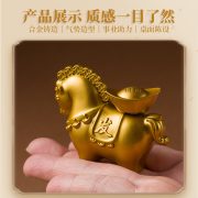 Retro Bronze Horse Figurine Custom Metal Medal Badge Home Office Desktop Decoration New Year 2026 Zodiac Horse Theme - Image 3