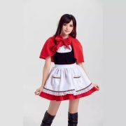 Halloween Little Red Riding Hood Role-playing Anime Party Costume Cosplay Game Uniform Maid Servant Outfit Adult Stage Performance Costume - Image 4
