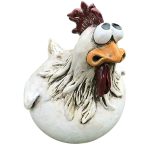 Customizable Decorative Resin Ornament Funny Chicken Fence Decor Garden Yard Artwork Handmade Unique Home Decor