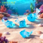 Creative Miniature Dolphin Whale Figurines Customizable Decorative Ornaments Marine Landscape DIY Desktop Decorations