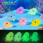 Glow-in-the-dark Colorful Mini Octopus Decorative Ornaments Customizable Aquarium Landscape DIY Accessories Resin Crafts