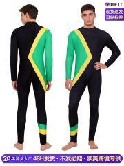 Ice Light Rush Cosplay Suit Adult Stage Performance Costume Jamaica Bobsleigh Team Movie Replica Jumpsuit Tight Fit Performance Outfit