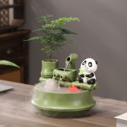 Lotus Flower Flowing Water Fountain Ornament Ceramic Home Office Desktop Decoration Chinese Style Wealth Circulation New Living Room Opening - Image 5
