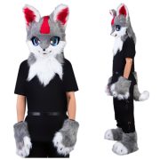 Halloween Wearable Furry Plush Headwear Custom Mascot Costume for Cartoon Doll Game Play Animal Suit - Image 5