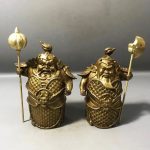 Antique Style Door God Station Figure Home Decorative Ornament Customizable Humor Guard General Home Entrance Decoration
