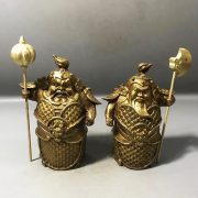 Antique Style Door God Station Figure Home Decorative Ornament Customizable Humor Guard General Home Entrance Decoration