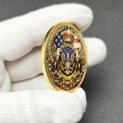1776-2026独立250周年彩绘镀仿金硬币收藏把玩美国自由女神纪念章 - Image 3