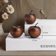 Peaceful Apple Aromatic Decoration American Vintage Style Handmade Essential Oil Diffuser Wooden Apple Ornament - Image 4