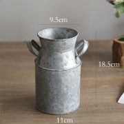 Simple European Style Metal Flower Vase Iron Art Dry Flower Vintage Rusted Metal Flower Basket Cross-Border Iron Barrel - Image 4