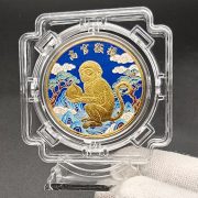 Colorful Zodiac Commemorative Coin Rotating Stand Custom Metal Medal Badge for Insurance Bank Events Small Gifts - Image 2