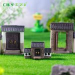Customizable Decorative Ornament Miniature Chinese Style Archway with Blue Bricks and Tiles Large Entrance DIY Building Accessories Eco-Friendly Bottle Decoration