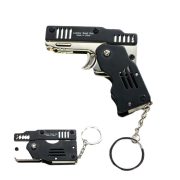 Foldable Metal Hair Elastic Gun Toy Customizable Medal Badge Craft for Children Anime Game Themed Full Metal Burst Mode - Image 5