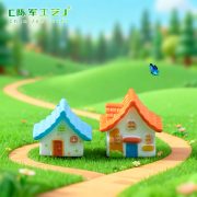 微景观创意乡村瓦片小房子 园艺造景diy装饰品配件迷你桌面小摆件 - Image 4