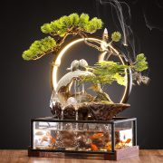 Creative Flowing Water Fountain Ornament Recirculating Water Car Fish Tank Home Office Desktop Opening Moving Gift - Image 5