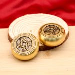 Bronze Lucky Charm Double-Sided Rotating Handheld Craftwork Metal Custom Medal Badge For Business Development And Prosperity