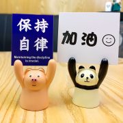 创意卡通举牌动物励志桌面摆件卡通可爱家居装饰品赠送小礼品批发 - Image 2