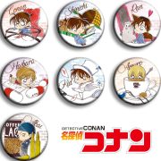 Detective Conan Anime Custom Metal Medal Badge T-Style Barrette Pendant Poster Sherry Customizable Collectible Souvenir